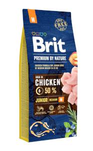Brit Premium by Nature Dog Junior M Chicken - 15kg
