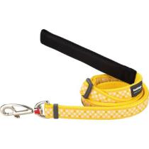 RedDingo Vodítko Gingham Yellow - 1,5 cm/1,8 m