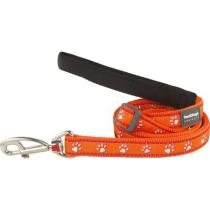 RedDingo Vodítko Desert Paws Orange - 1,2cm/1,8m