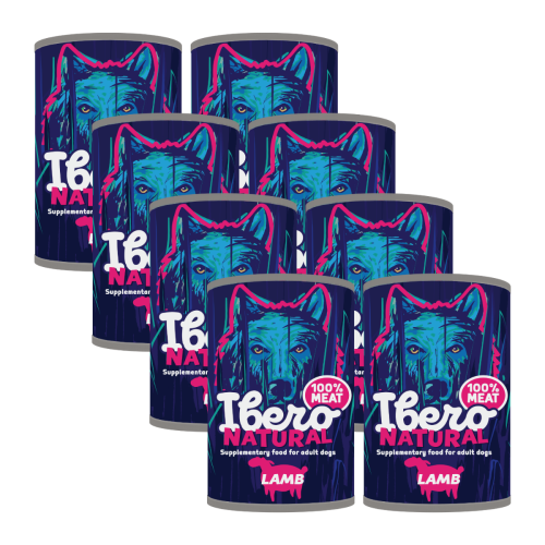 Ibero Natural Dog Adult Lamb - 8x1200g