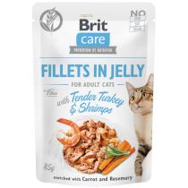 Brit Care Filety v Jelly with Tender Turkey/Shrimps - 85g