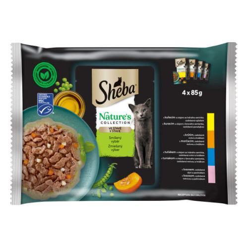 Sheba Nature's Collection Zmiešaný Výber v Šťave - 4x85g