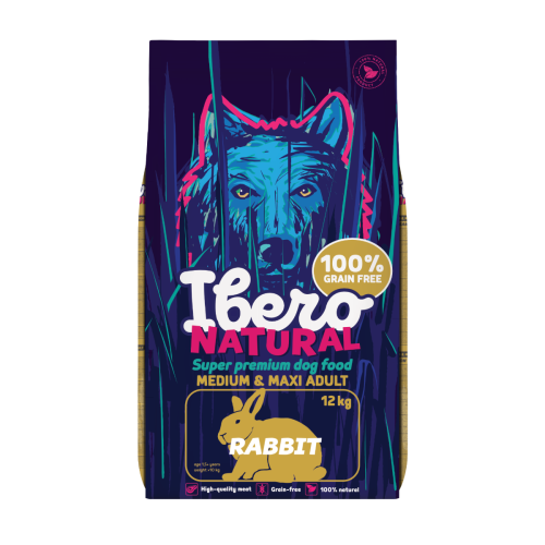 Ibero Grain Free Dog Medium & Maxi Adult Rabbit - 12kg
