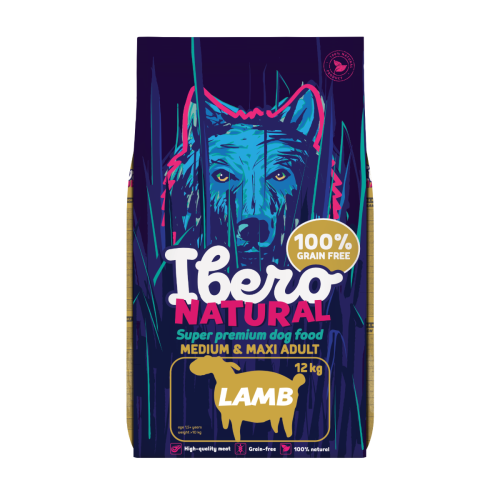 Ibero Grain Free Dog Medium & Maxi Adult Lamb - 12kg
