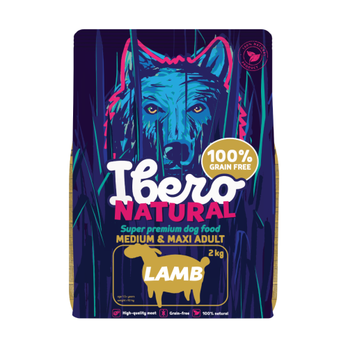 Ibero Grain Free Dog Medium & Maxi Adult Lamb - 2kg