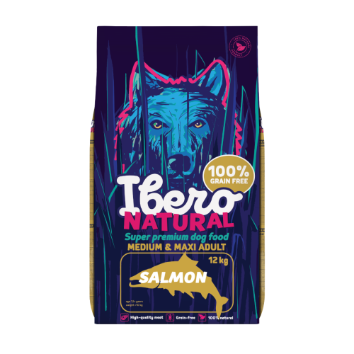 Ibero Grain Free Dog Medium & Maxi Adult Salmon - 12kg