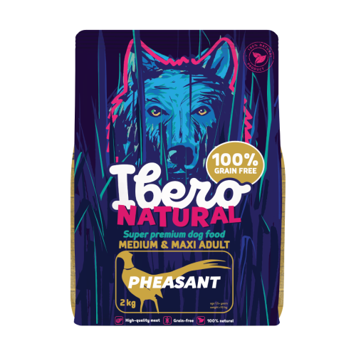 Ibero Grain Free Dog Medium & Maxi Adult Pheasant - 2kg