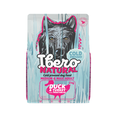 Ibero Cold Press Dog Medium & Maxi Adult Duck&Turkey - 2kg