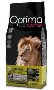 OPTIMAnova Cat Hairball Chicken/Rice - 8kg