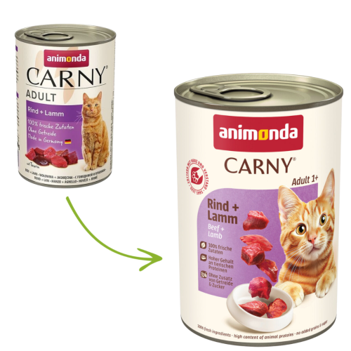 Animonda Carny Cat Hovädzie/Jahňacie - 400g