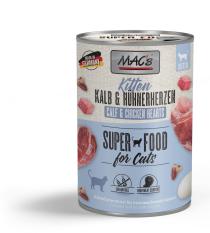 Mac´s Cat Konz. Kitten Teľacie/Kuracie Srdce - 400g