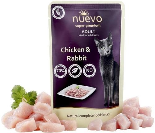 Nuevo Cat Pouch Adult 85g - Kuracie & Králik