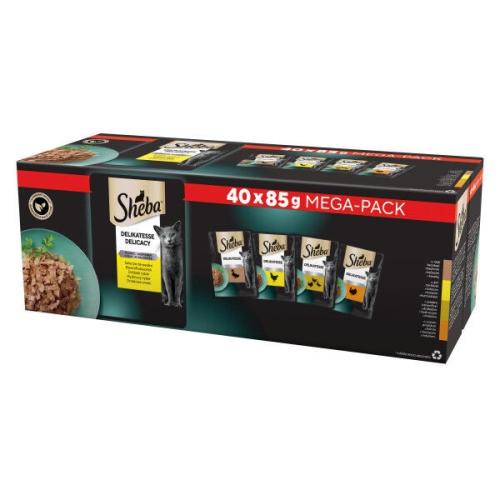 Sheba Delikatesse Delicacy Hydinová Výber - 40 x 85g