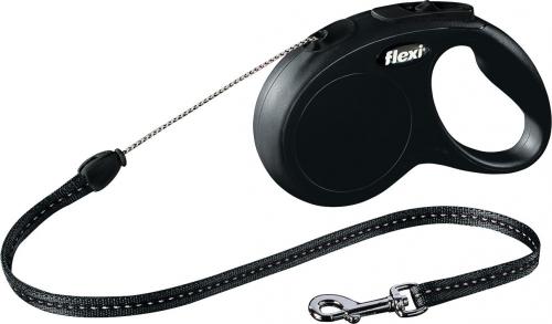 Flexi Classic Lanko 5m/20kg - Čierne